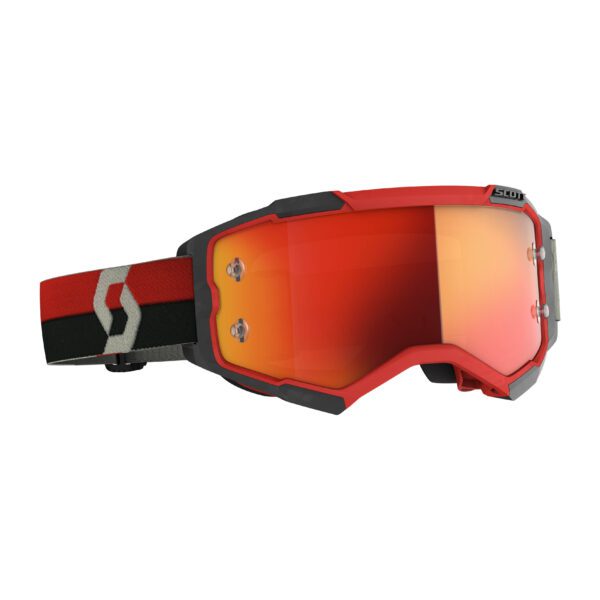 Scott Fury Motocross Enduro Goggle Red Black with Orange Chrome Lens scott fury motocross crossbril rood zwart / crossbrille scott fury rot schwarz / masque motocross scott fury rouge noir