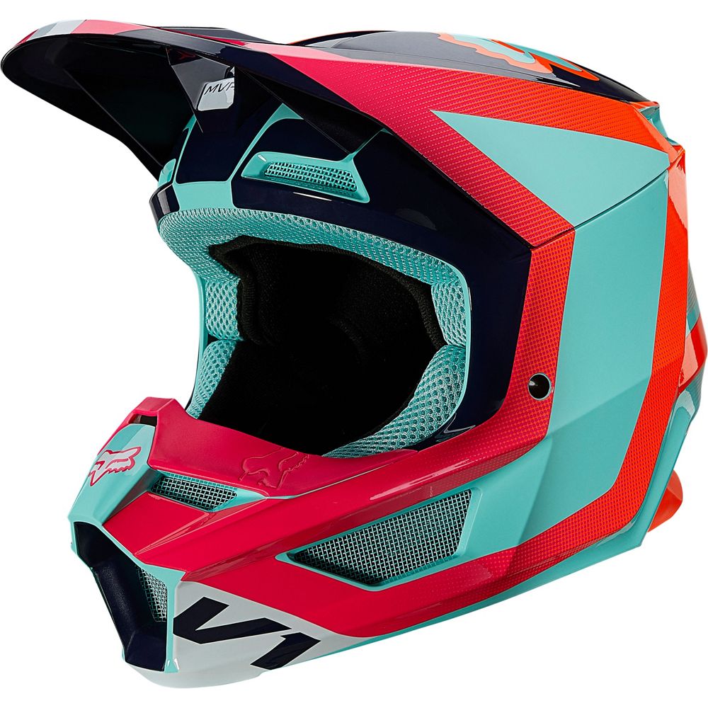 Fox Racing Youth V1 Voke Helmet Aqua - Sixstar Racing