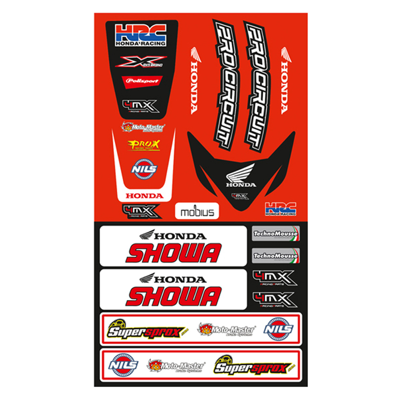 Fox Racing Legacy Track Pack Sticker Sheet Orange 