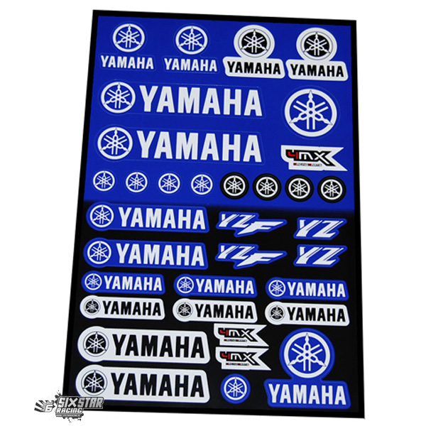 Decal Sticker Racing Rockstar Yamaha ATV Motocross Supercross Stickers 6 Sheet Size 7x10.5 #OPYX02020 