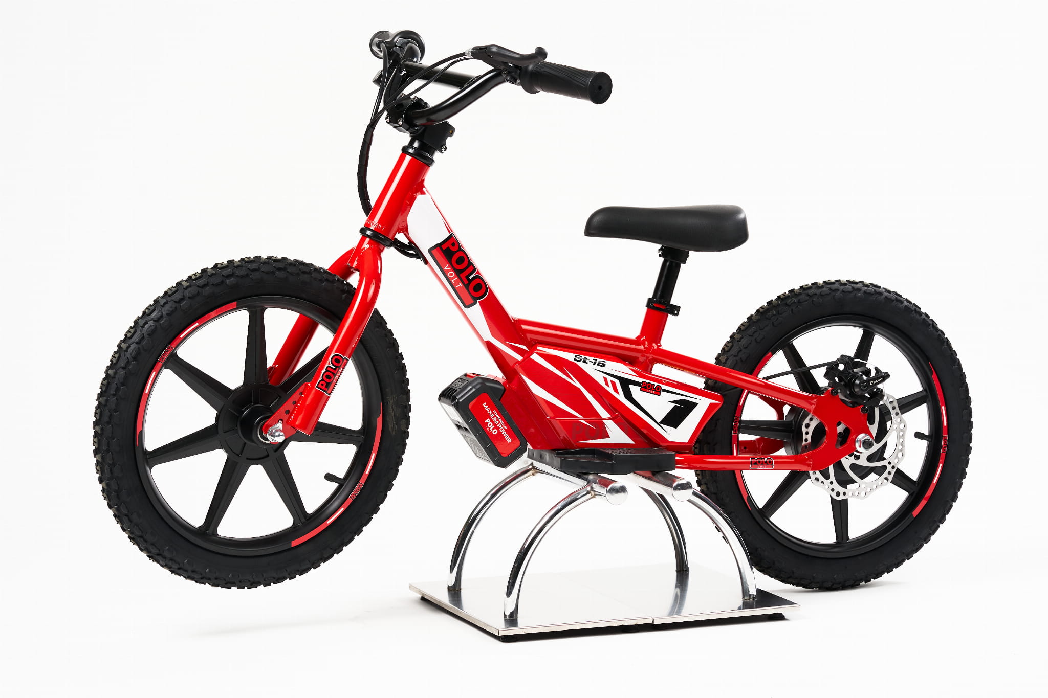 Polovolt ST16 Kids Electric Balance Bike Red - polovolt elektrische kinderfiets crossmoto rood - draisienne pour enfant electrique polovolt rouge