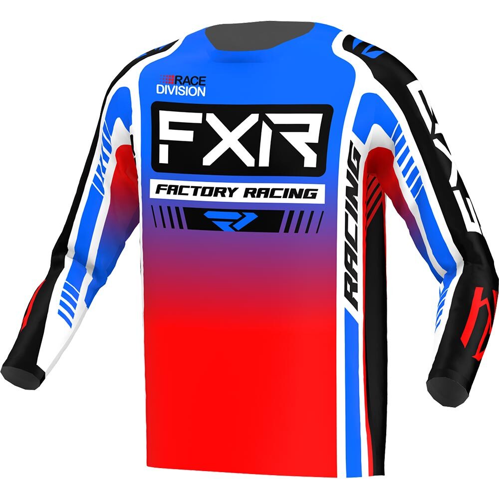 2023 FXR Racing Clutch Pro Jersey Blue Red White - Sixstar Racing