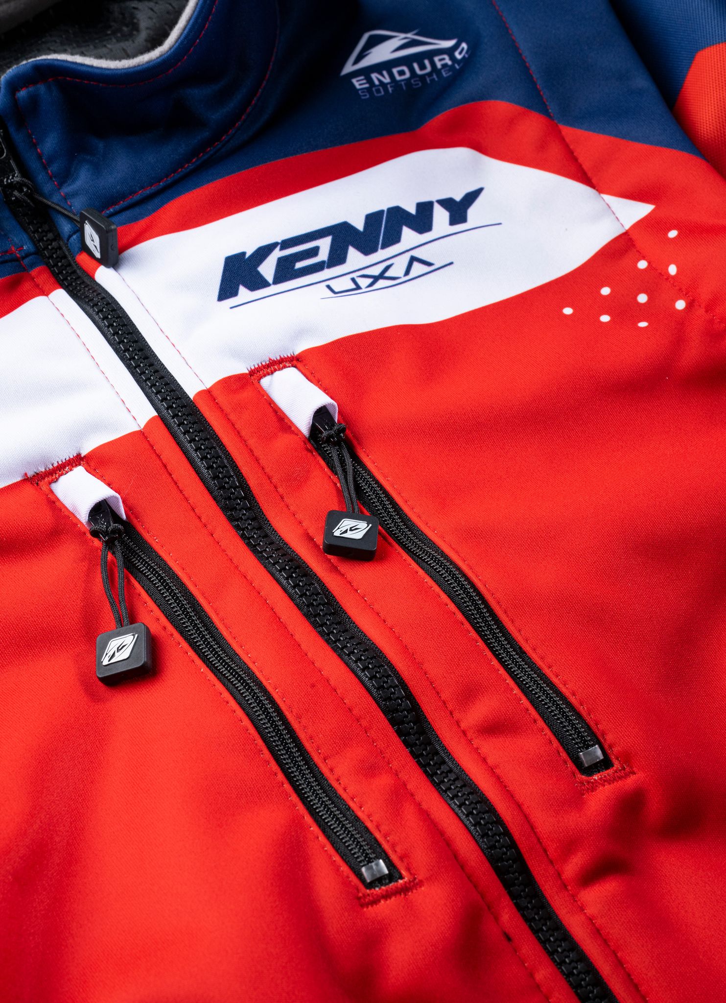 2023 Kenny Racing Softshell Enduro Jacket Navy Red