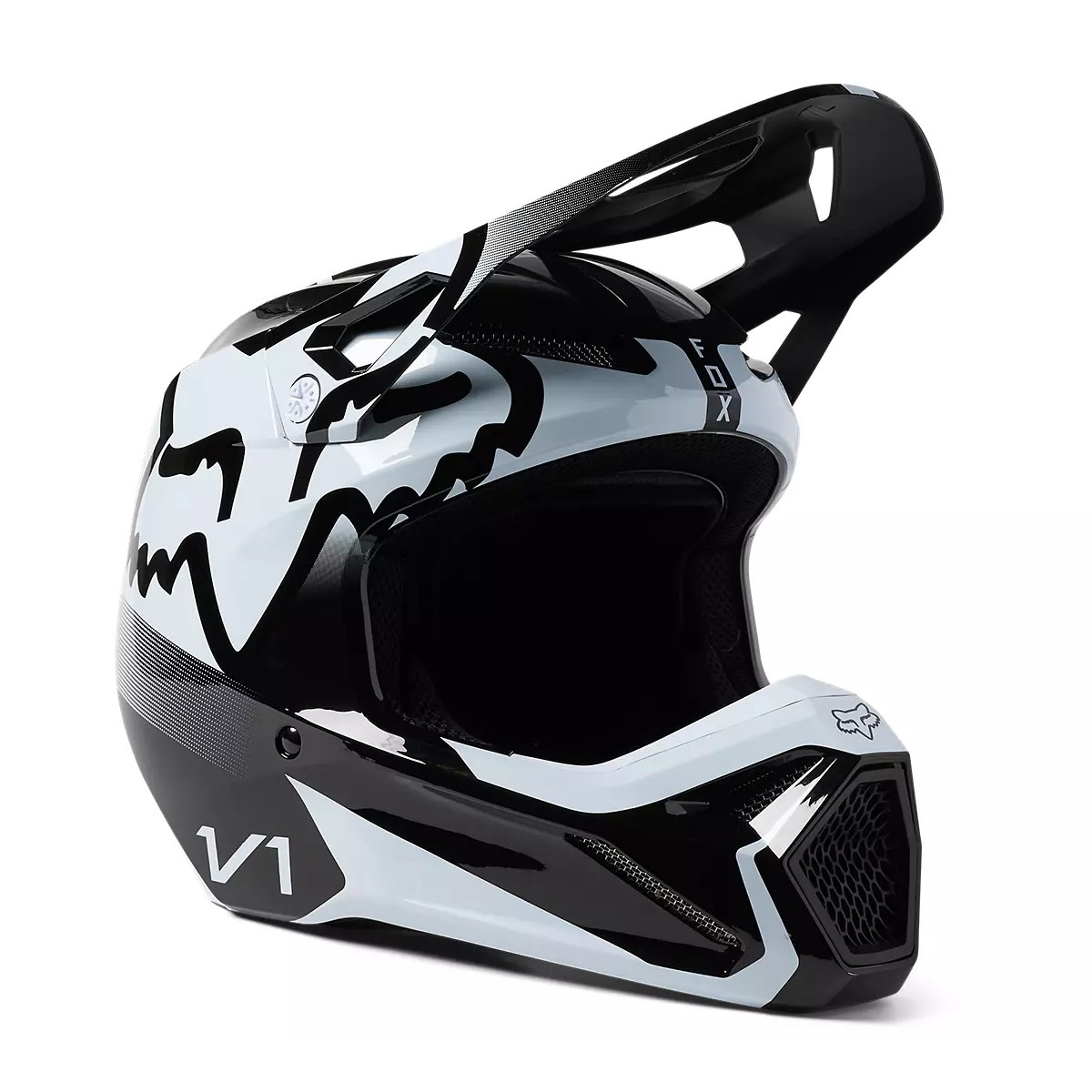 2023 Fox Racing V1 Leed Helmet Black White - Sixstar Racing