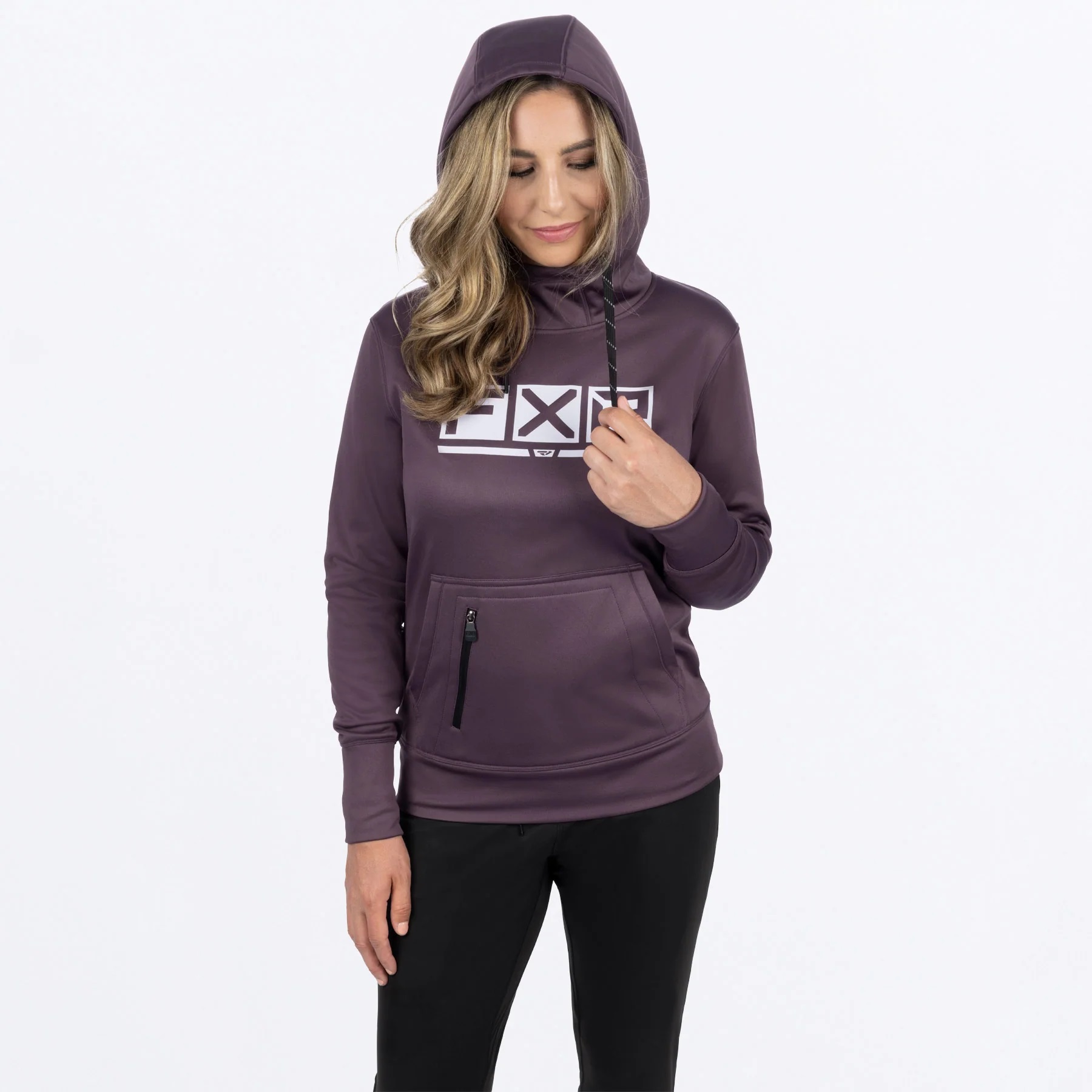 FXR Tech Pullover Hoodie Muted Grape Dusty Lilac - Sixstar Racing