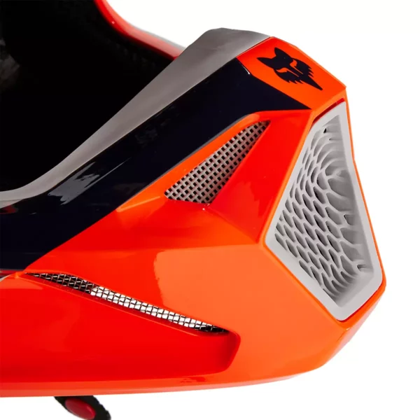 Fox Racing V1 Nitro Motocross Helmet Flo Orange fox v1 nitro motocross helm oranje casque motocross fox v1 nitro orange crosshelm helm fox v1 nitro orange