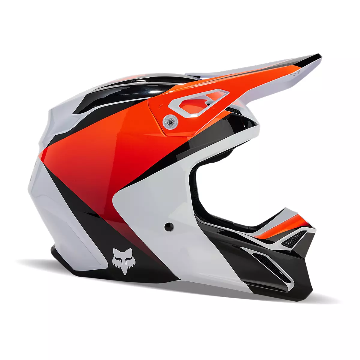 Fox Racing V1 Streak Motocross Helmet White fox v1 streak motocross helm wit casque motocross fox v1 streak blanc crosshelm helm fox v1 streak weiss