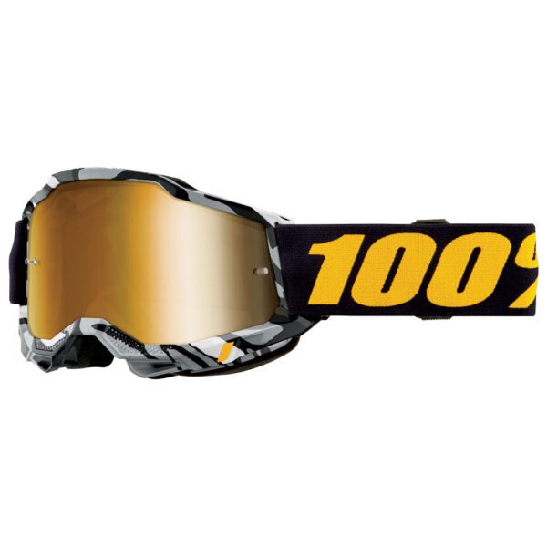 100% Accuri 2 Ambush Motocross Goggle Mirror True Gold Lens - 100% Accuri 2 Crossbril Ambush masque motocross 100% accuri 2 ambush 100% crossbrile accuri 2